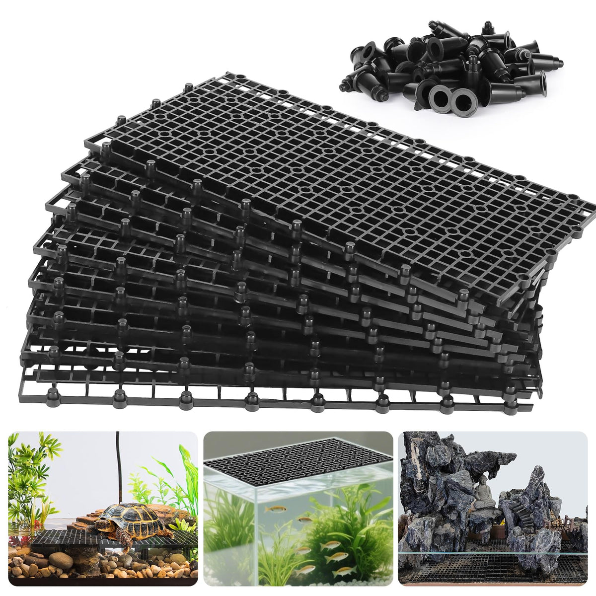 Diviseur Hygger CO2 pour bac d'aquarium 12 pièces, filtration personnalisée