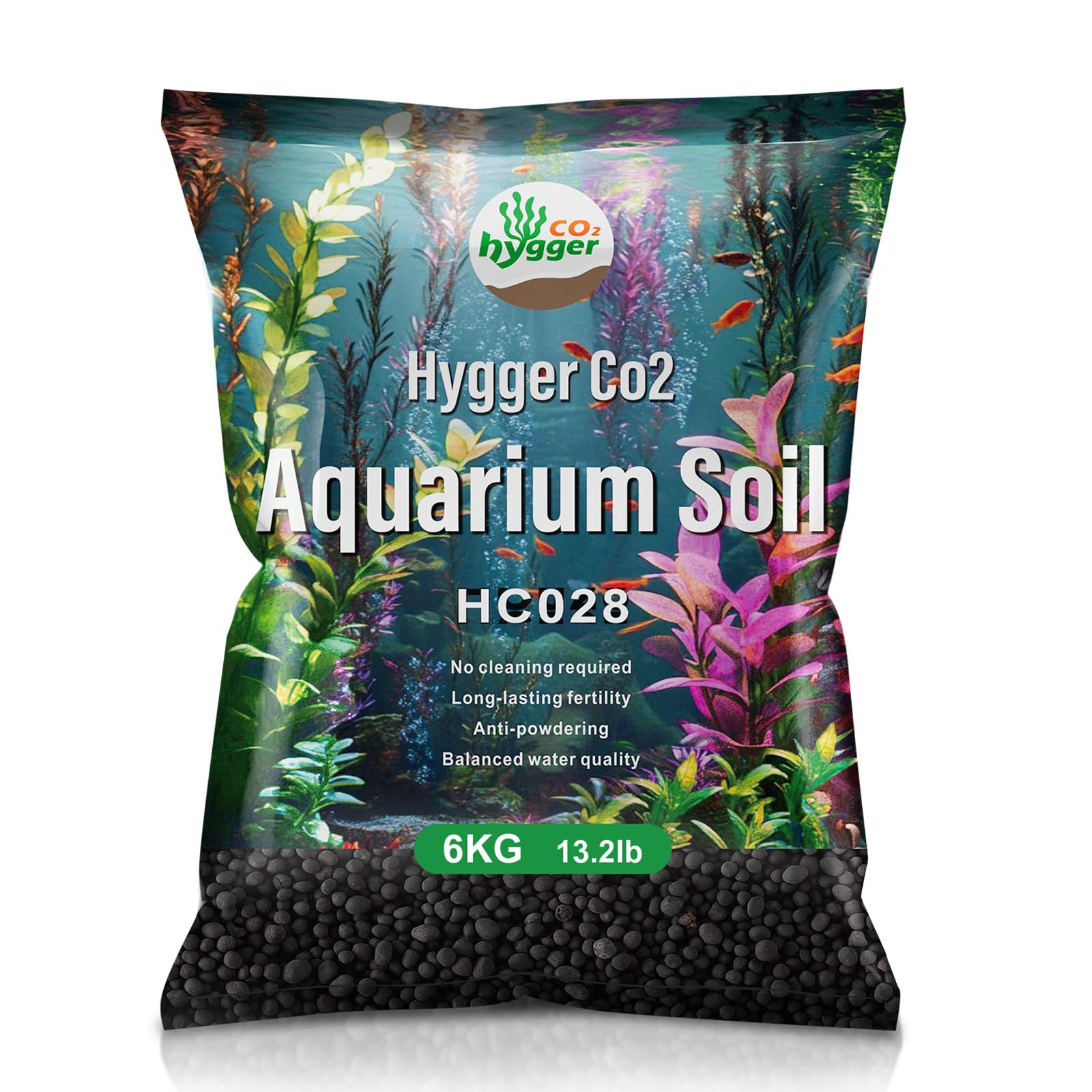 Hygger CO2 sol d'aquarium : texture fine soutenant la colonisation bactérienne bénéfique.