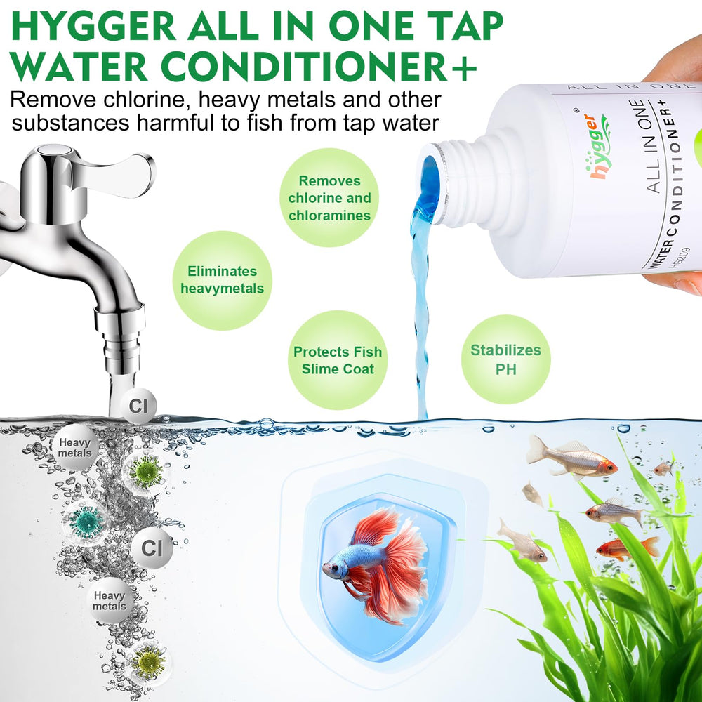 Hygger conditionneur: bouchon doseur pour dosages précis.