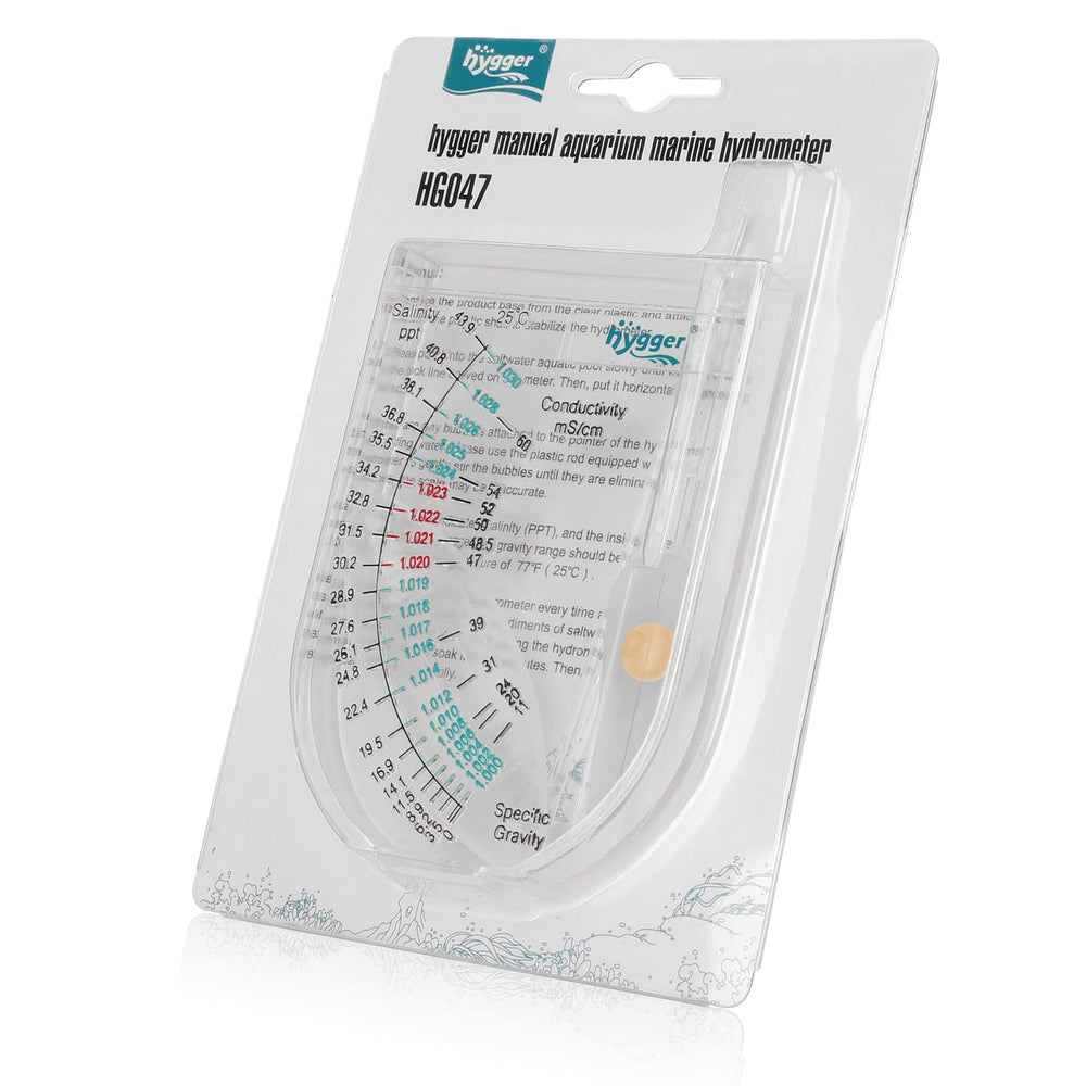 Hygger echelles de salinite et gravite specifique utiles pour les recifs.