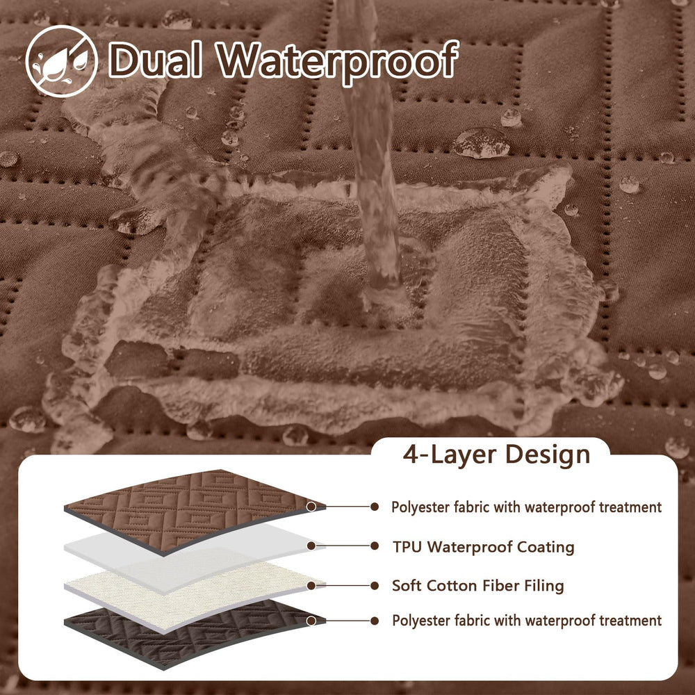 Hyha couverture canape impermeable chocolat : ideale pour chiens actifs et familles.