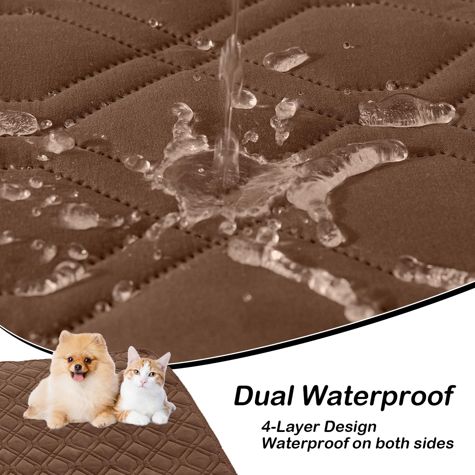 hyha couverture chien etanche face arriere, utilisation reversible selon votre deco