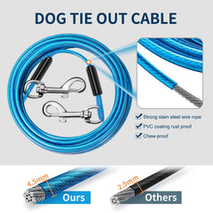Hyhjh câble en acier inoxydable pour chien, robuste et durable.