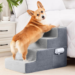 HYLEORY Escalier chien-lit 18 pouces pour accès sûr et pratique.