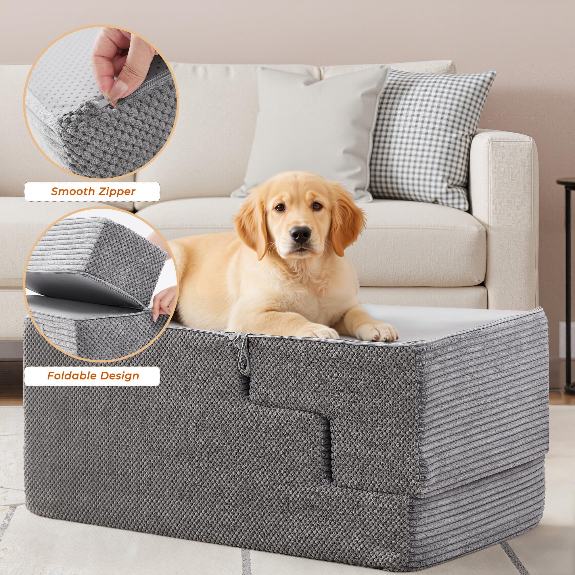 HYLEORY Poche de rangement latérale, rangement pratique pour lingettes et accessoires.
