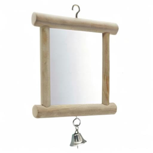 Jeu miroir oiseau Hypeety pour cage, interaction ludique.