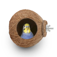 Hypeety nid coco naturel pour oiseaux, ambiance cage réaliste.