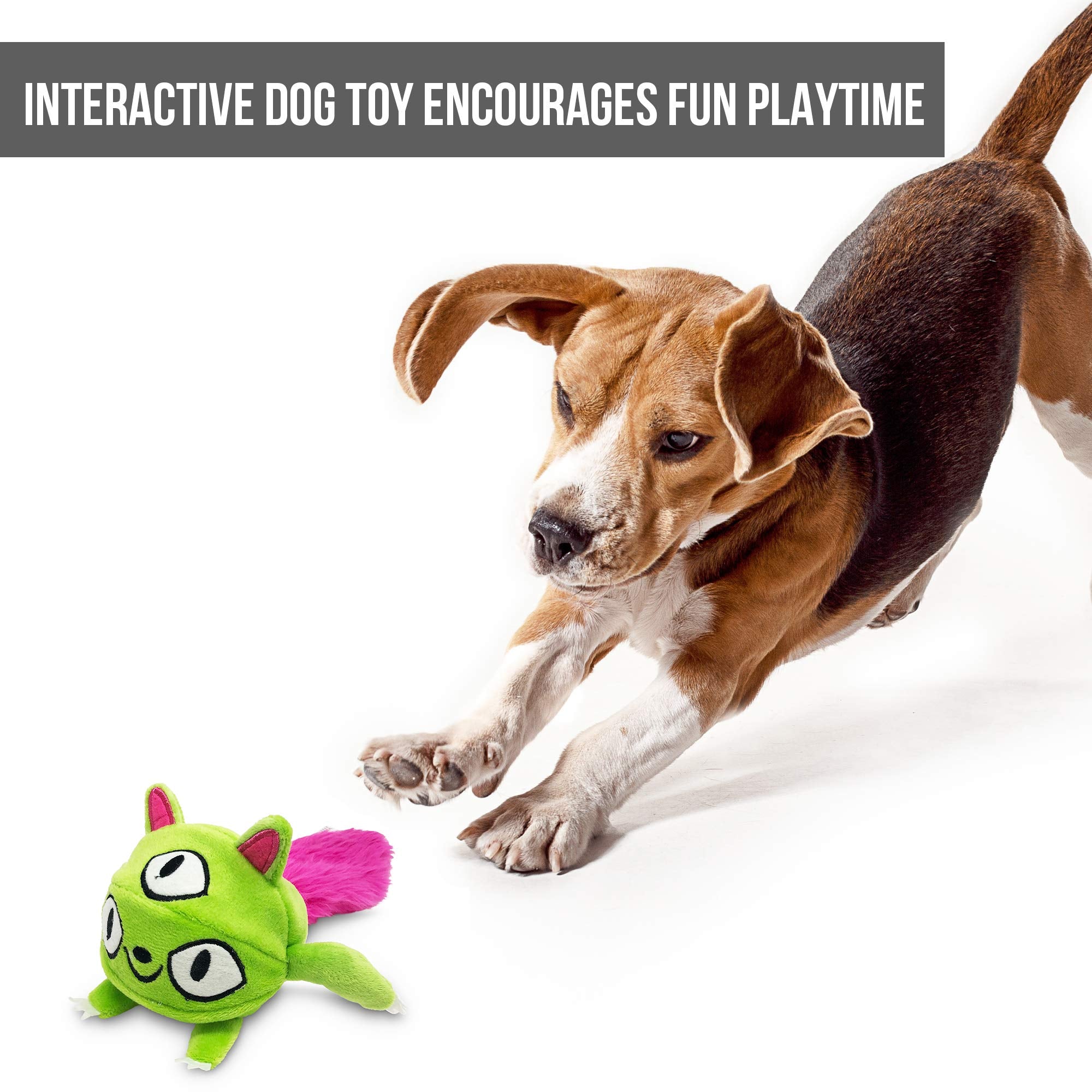Hyper Pet Doggie Pal Monster, peluche douce et durable pour les jeux quotidiens.