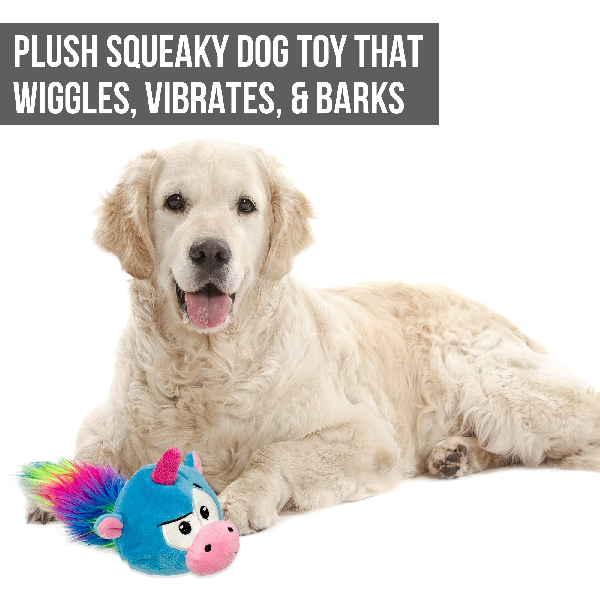 Hyper Pet Doggie Pal Unicorn, peluche avec balle intégrée pour sessions dynamiques.