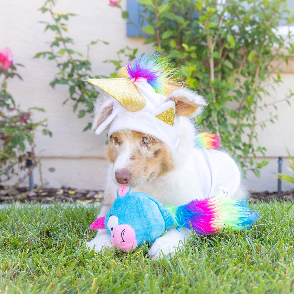 Hyper Pet Doggie Pal Unicorn, peluche interactive qui aboie pour attirer l’attention.
