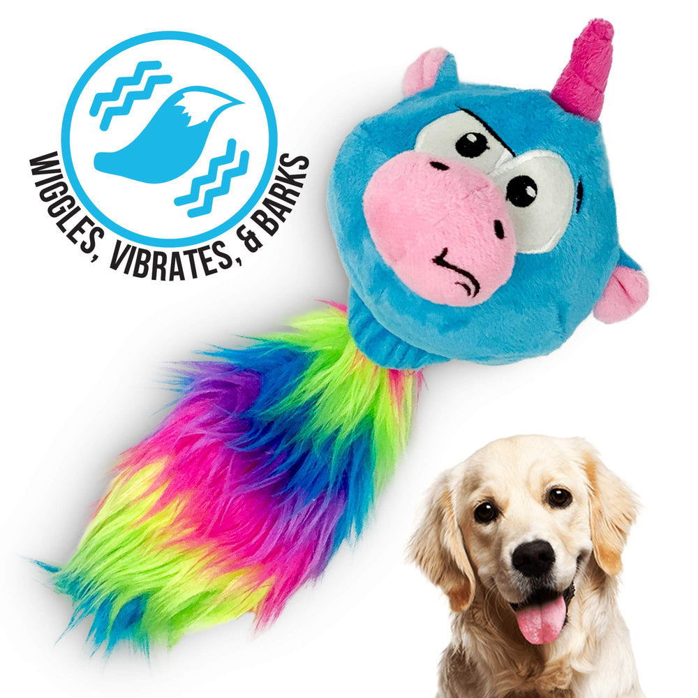Hyper Pet Doggie Pal Unicorn, peluche interactive qui vibre pour l’exercice.