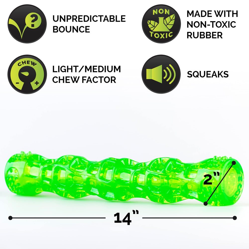 Hyper Pet Dura-Squeaks Baton vert, jouet flottant parfait pour l’eau