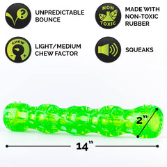 Hyper Pet Dura-Squeaks Baton vert, jouet flottant parfait pour l’eau