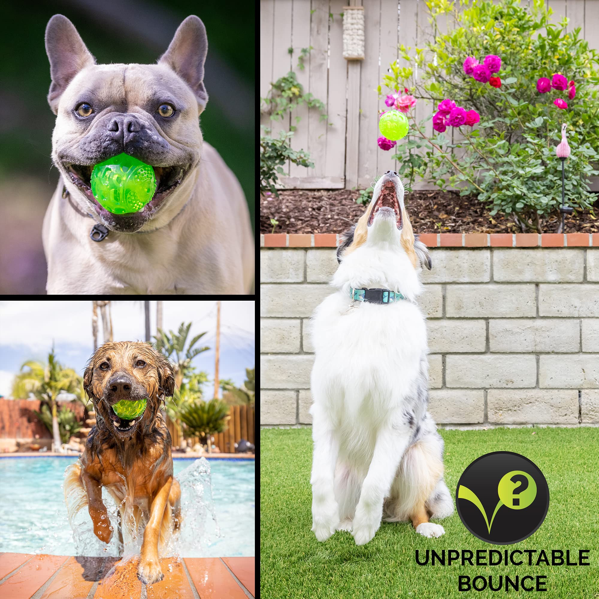 Hyper Pet DuraSqueak: balle lumineuse, parfaite pour la piscine et la visibilité.