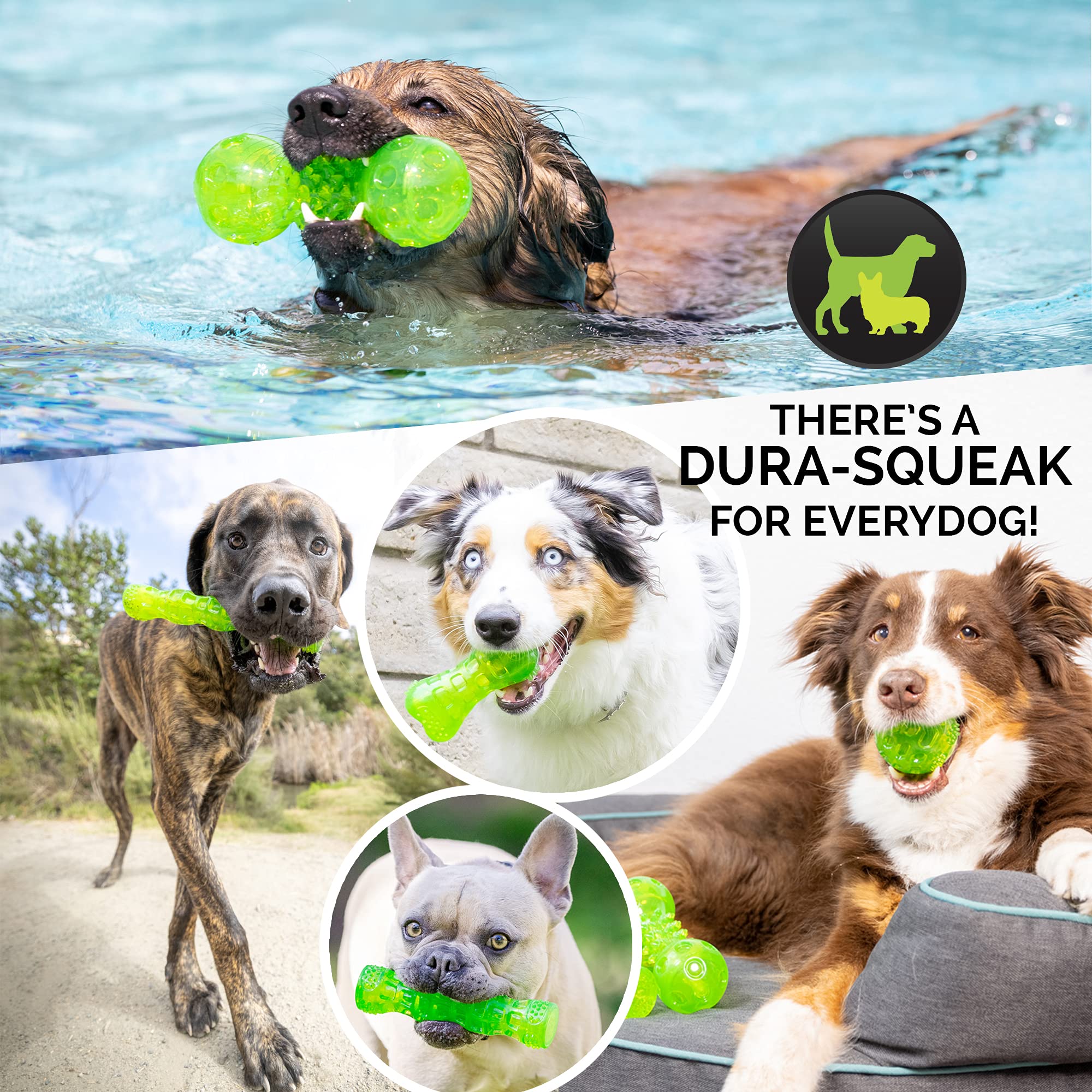 Hyper Pet DuraSqueaks pour eau: idéal en bord de piscine ou plage.