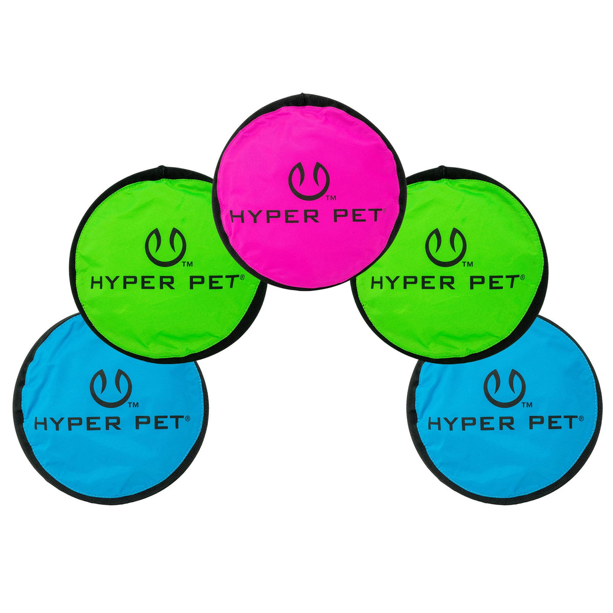 Hyper Pet Flippy Flopper disque bleu 9 pouces, parfait pour le fetch en extérieur.