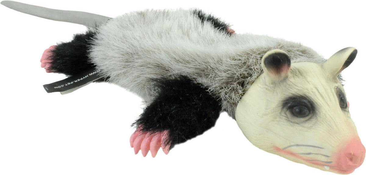 Hyper Pet Real Skinz Opossum tete qui grince, jeu stimulant pour chien