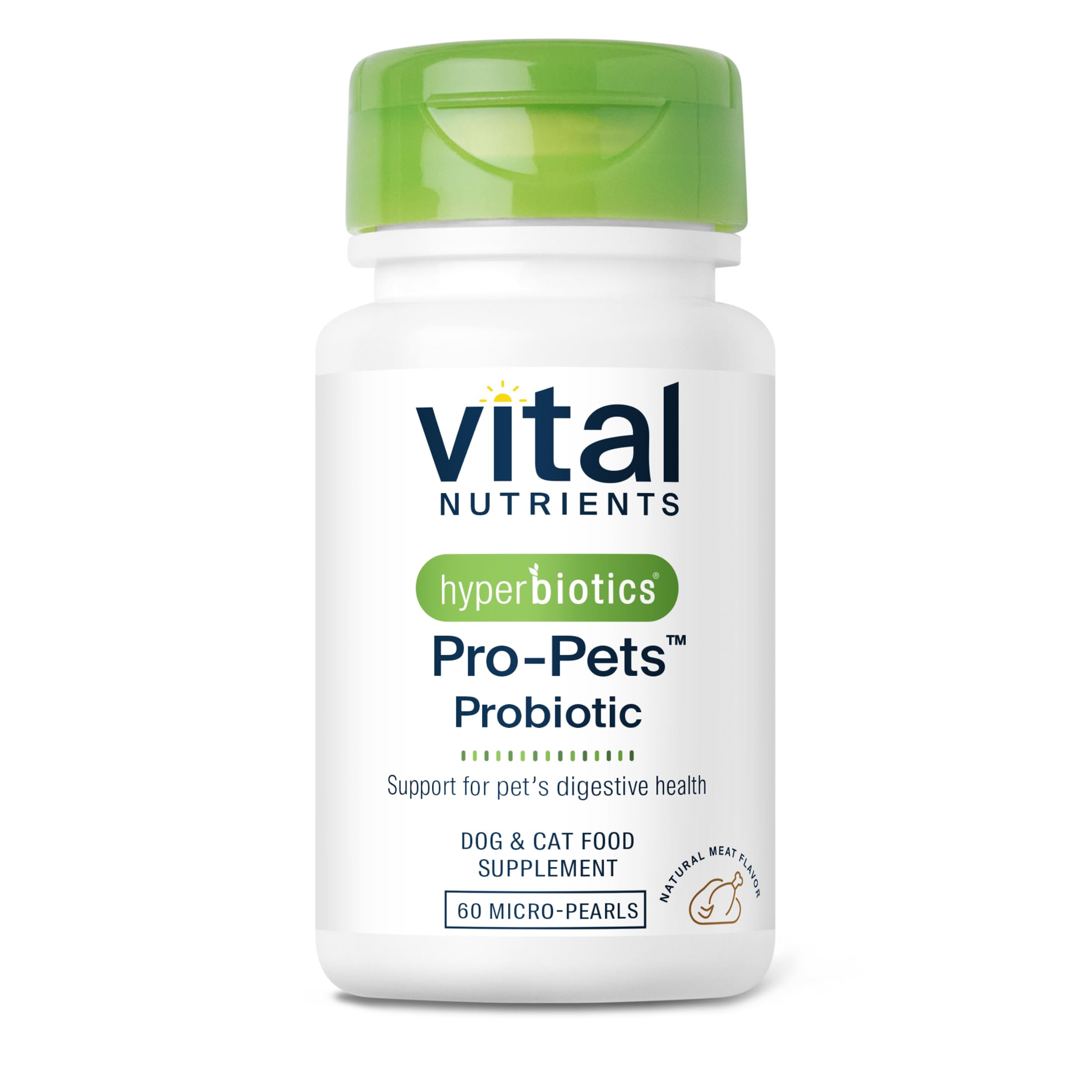 Hyperbiotics Vital Nutrients Pro Pets – probiotiques pour chiens et chats, comprimés faciles à prendre