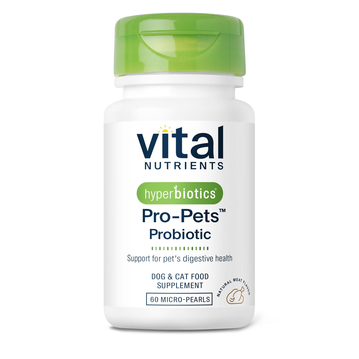 Hyperbiotics Vital Nutrients Pro Pets – probiotiques pour chiens et chats, comprimés faciles à prendre
