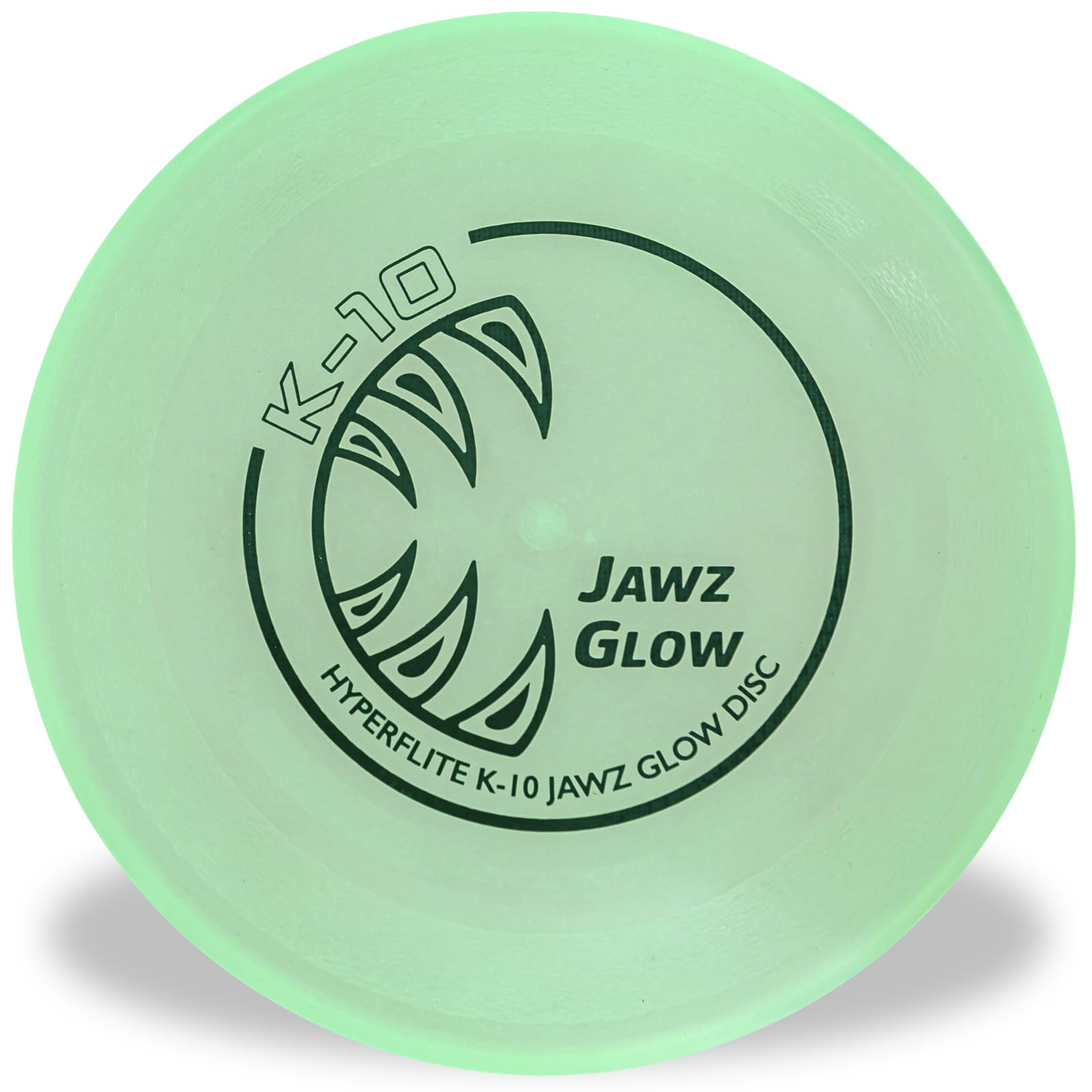 Disque Hyperflite K-10 Jawz Glow résistant aux piqûres pour chiens mordeurs.