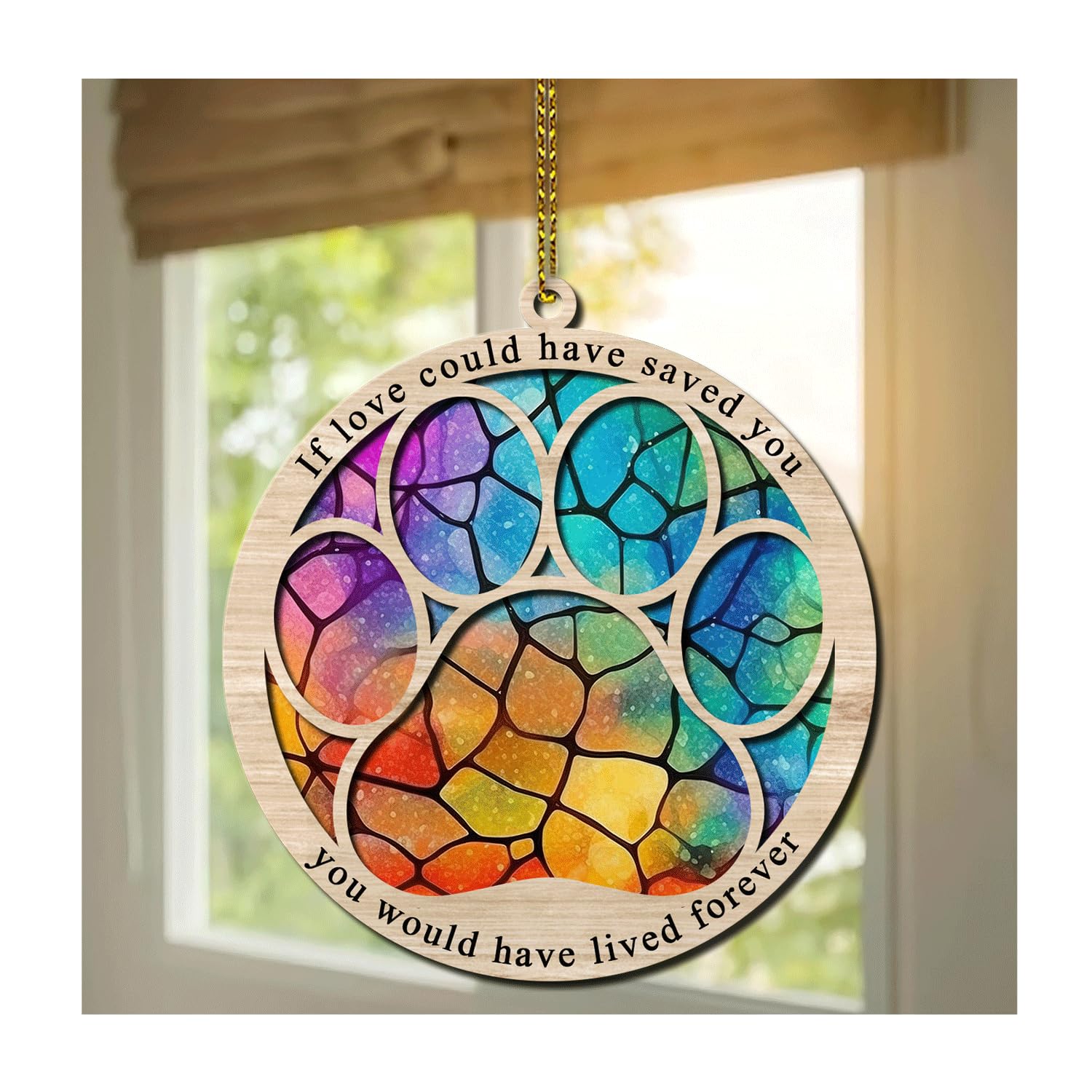 Hyturtle mémorial attrape-soleil patte chien chat pour un souvenir chaleureux