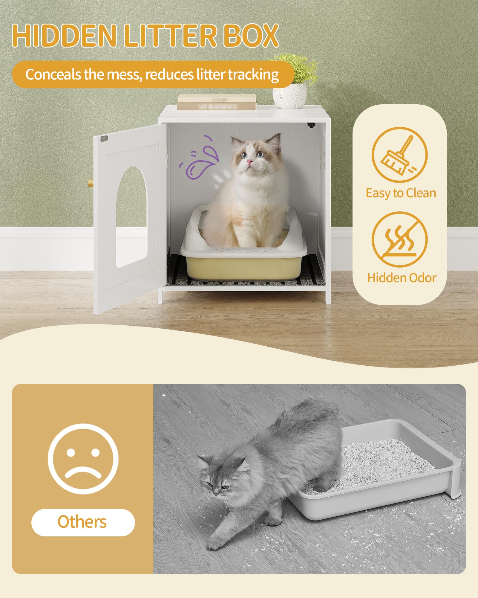 Hzuaneri utilisation salon et chambre, solution discrète pour chat.