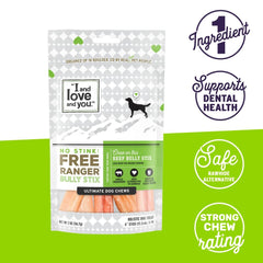 Bully Stix naturel sans céréales de I and love and you, goût simple et durable.