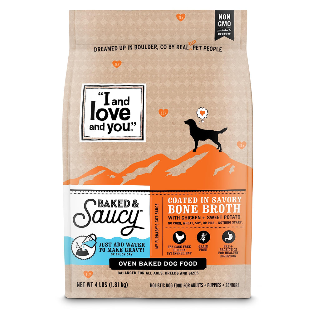 I AND LOVE AND YOU croquettes poulet-patate-douce, texture croustillante idéale pour chien gourmand