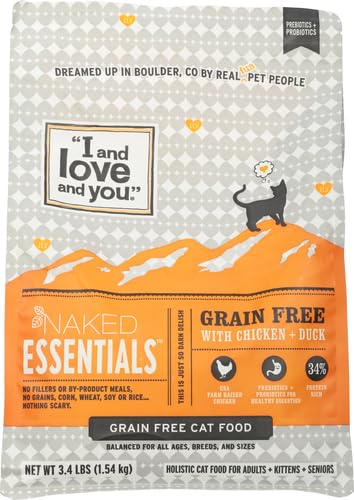 I AND LOVE AND YOU Naked Essentials croquettes-texture grain-free pour chat.