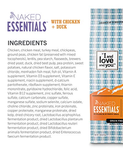 I and love and you Naked Essentials poulet et canard élevés aux USA, croquettes savoureuses.