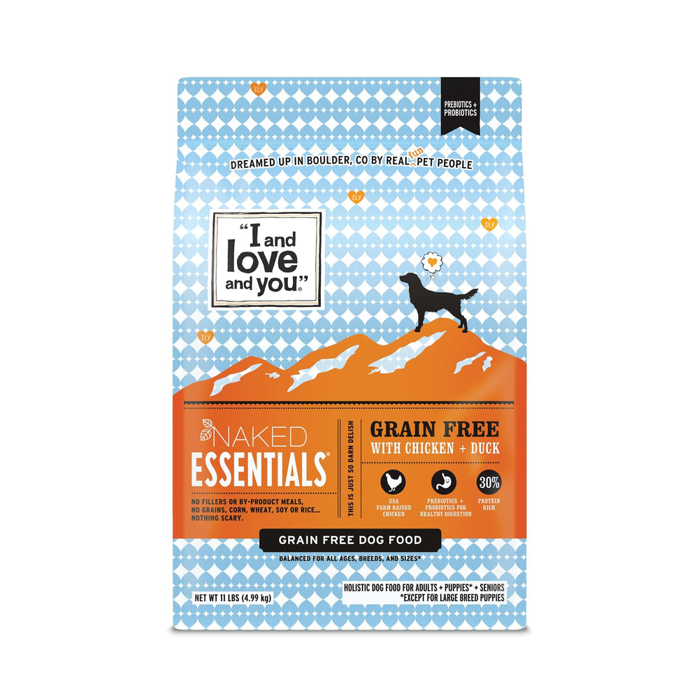 I and love and you Naked Essentials sac chien poulet et canard, croquettes riches en protéines.