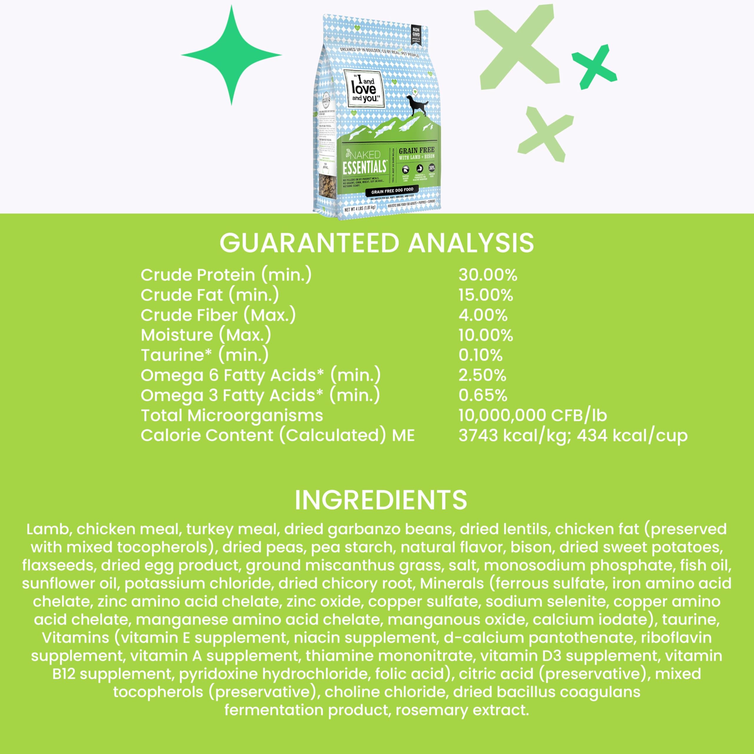 I and Love and You Naked Essentials sans cereales, choix naturel pour chien.