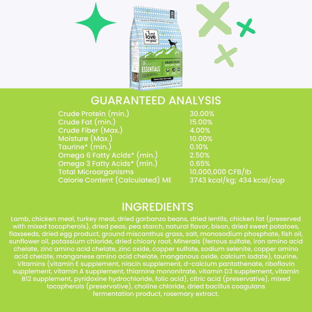 I and Love and You Naked Essentials sans cereales, choix naturel pour chien.
