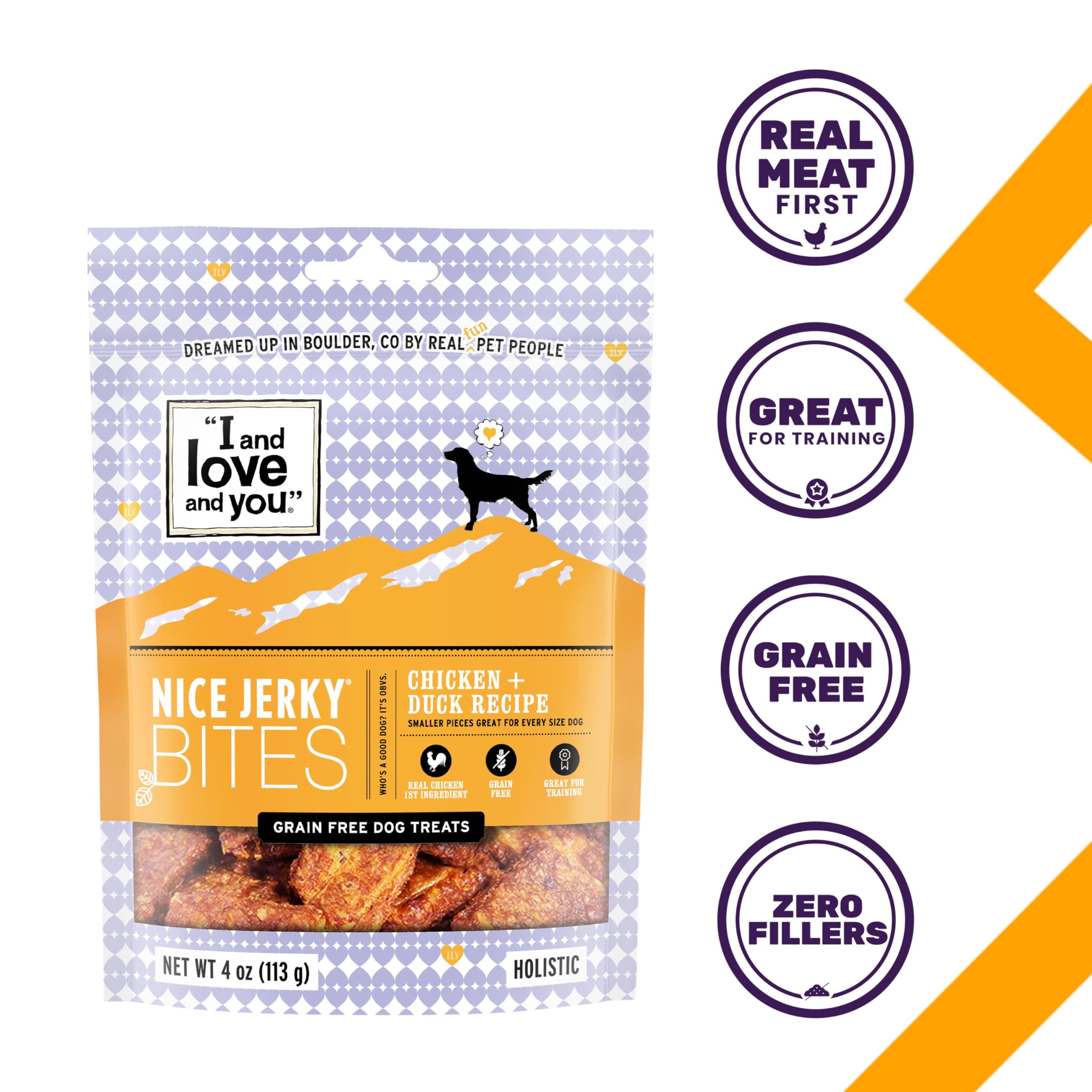I And Love And You Nice Jerky Bites sans-grains, option légère et digeste.