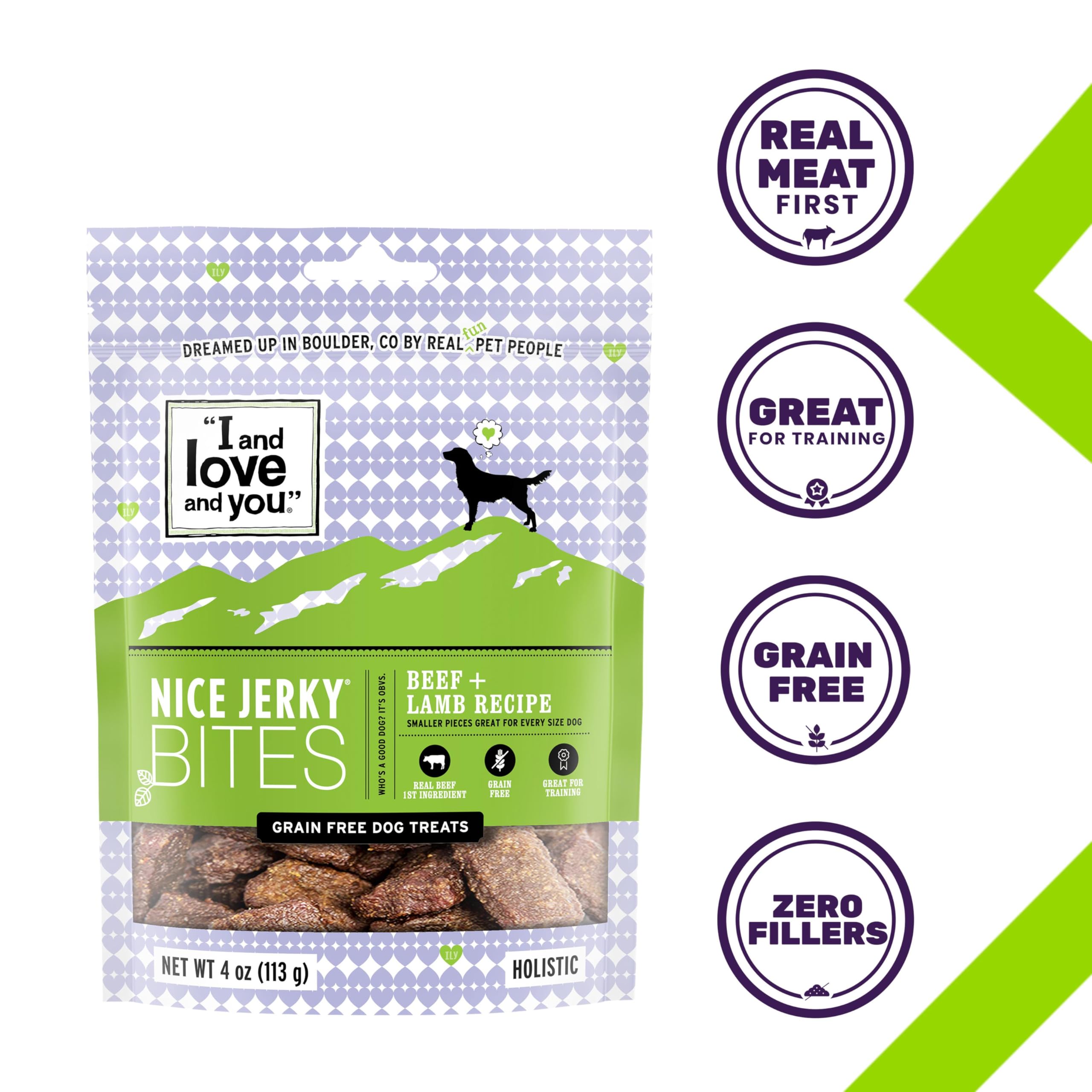 Texture tendre et appétissante des Nice Jerky Bites pour récompenser le chien