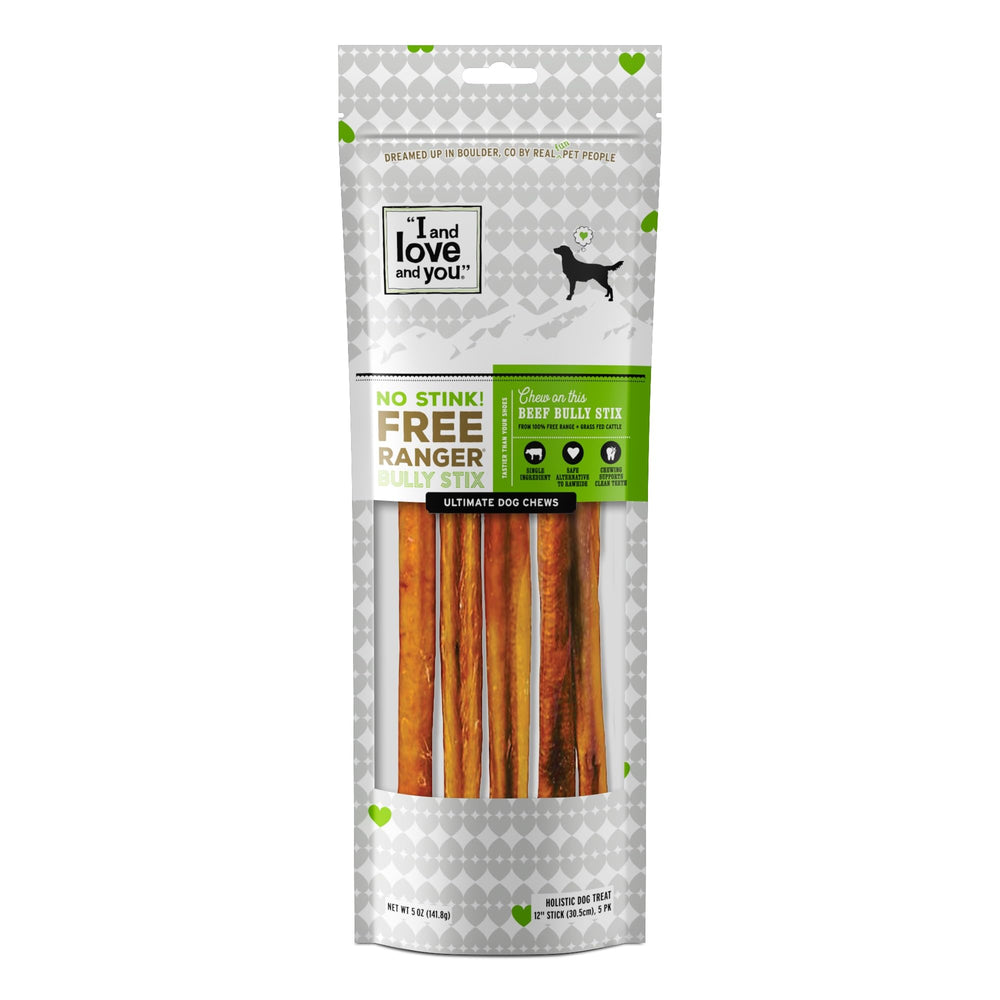 I and love and you No Stink Bully Stix, mastication propre pour chien.