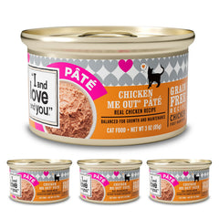 I AND LOVE AND YOU Pâté chat poulet – texture soyeuse et appétente.