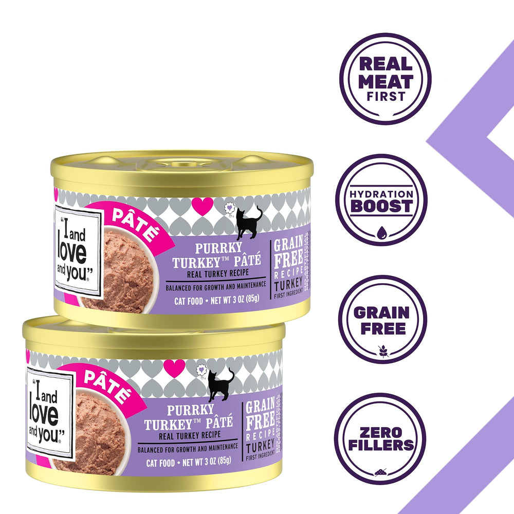 Texture pate Purrky Turkey Pate, texture onctueuse ideale pour chat gourmet.