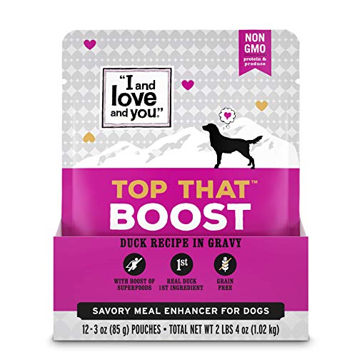 I and love and you Top That Boost: sachet canard en sauce, chien appétit accru.
