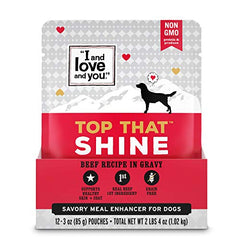 I AND LOVE AND YOU Top That Shine — sachet boeuf en sauce, lot de 12 sachets.