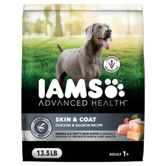 IAMS Advanced Health Skin Coat croquettes poulet saumon pour chien adulte pelage sain