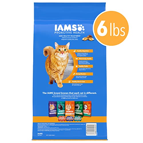 IAMS Healthy Enjoyment bouchées-centre croquant, texture double pour mastication satisfaisante.