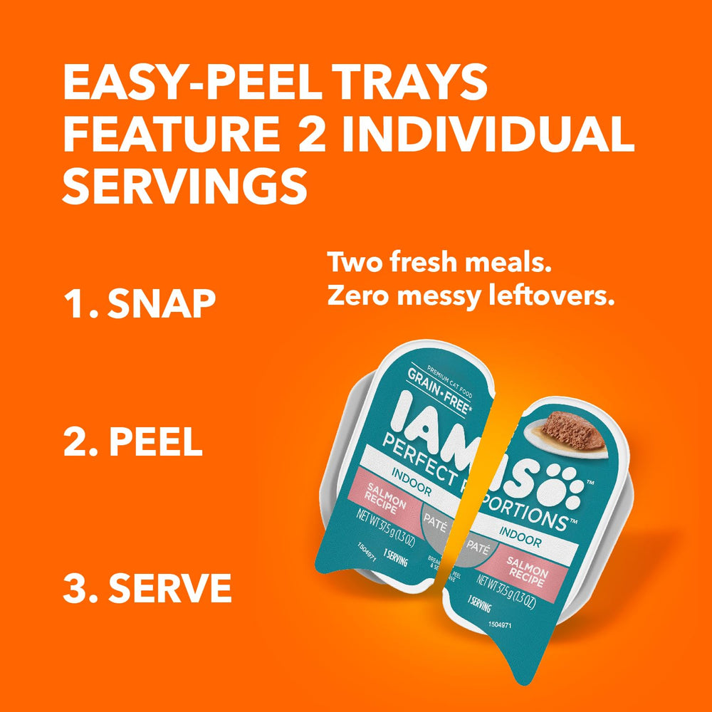 Deux repas frais par paquet IAMS Perfect Portions pour éviter les restes.