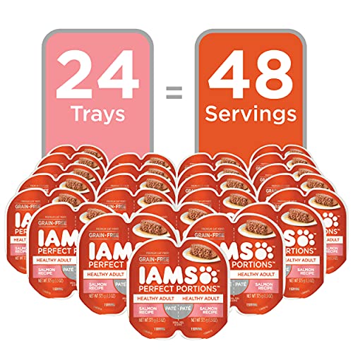 Portion individuelle de pâté dinde IAMS, facile à servir.