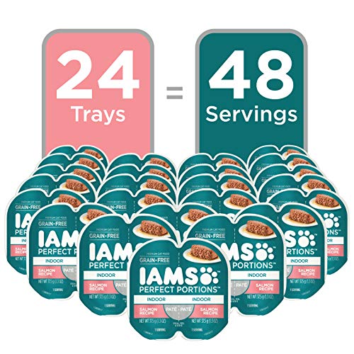 IAMS Perfect Portions Pâté Saumon, deux repas individuels, fraîcheur garantie