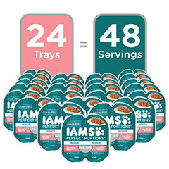 IAMS Perfect Portions Pâté Saumon, deux repas individuels, fraîcheur garantie