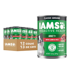 IAMS Proactive Health agneau et riz en sauce dans une boîte prête à servir.