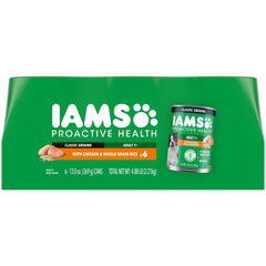 IAMS Proactive Health – boîtes poulet et riz pour chien adulte, repas quotidien savoureux.