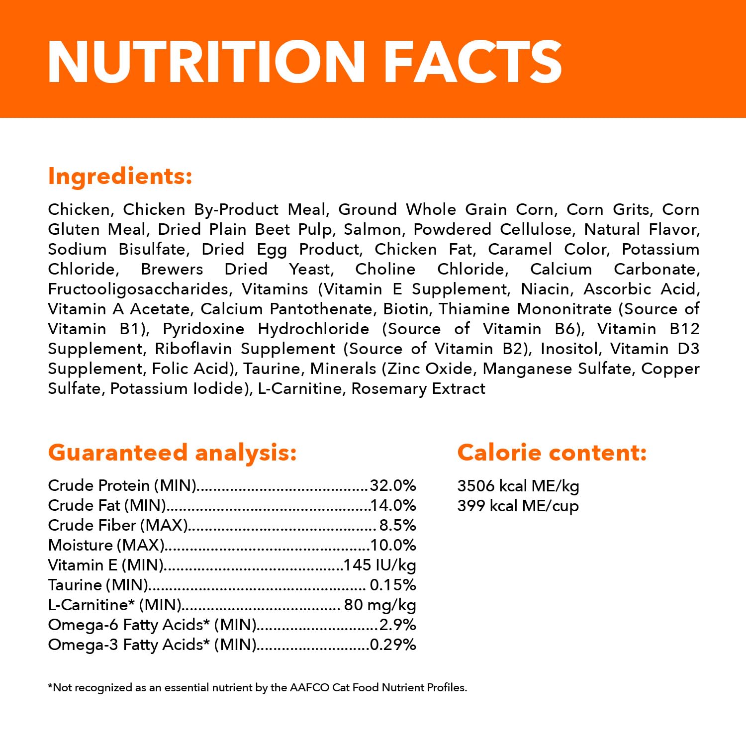 Étiquette indiquant L-carnitine et support du métabolisme.