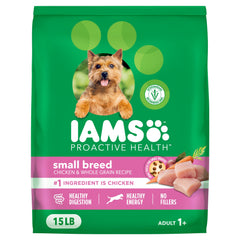 IAMS Proactive Health croquettes pour petits chiens, texture adaptée et goût apprécié.